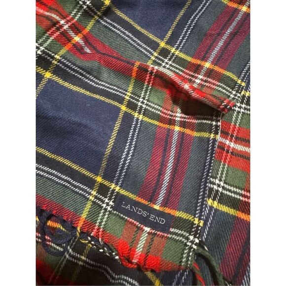 Land’s End plaid multicolor scarf - Picture 2 of 7
